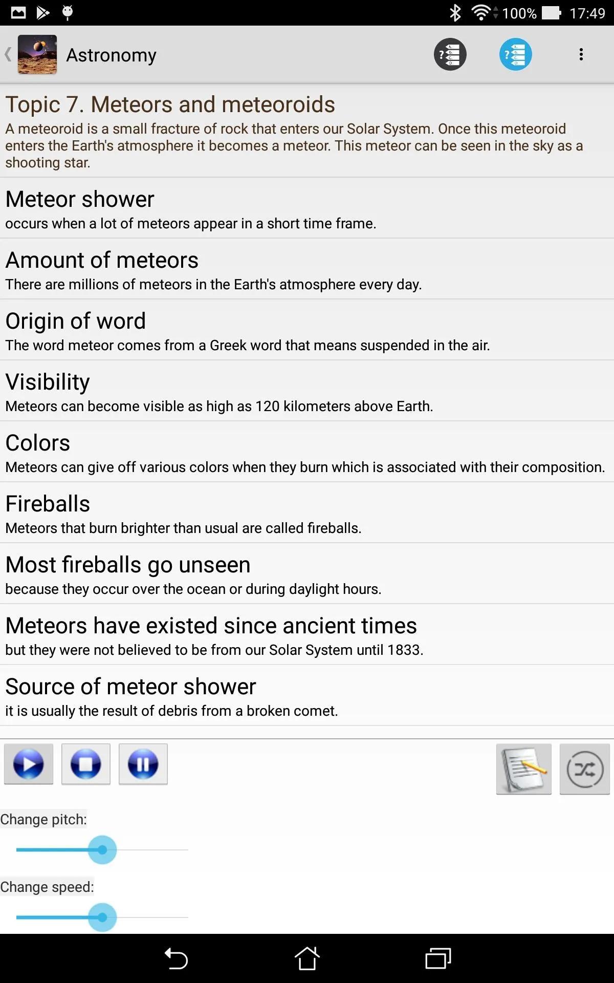 Astronomy, Amazing Space Facts | Indus Appstore | Screenshot