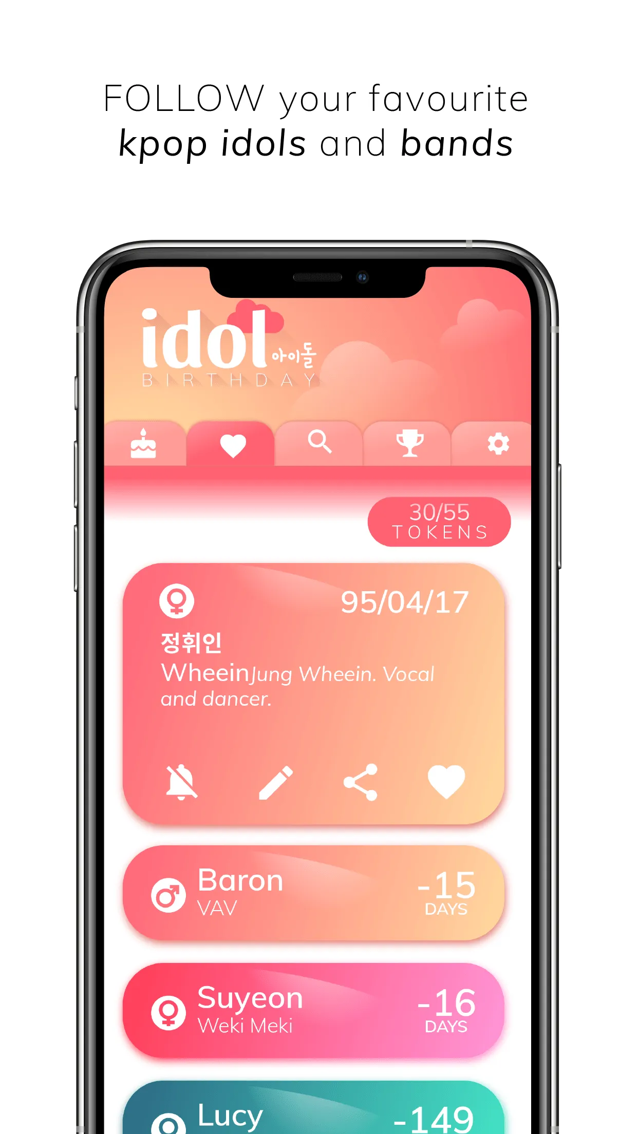 Kpop Idol Birthday Reminder | Indus Appstore | Screenshot