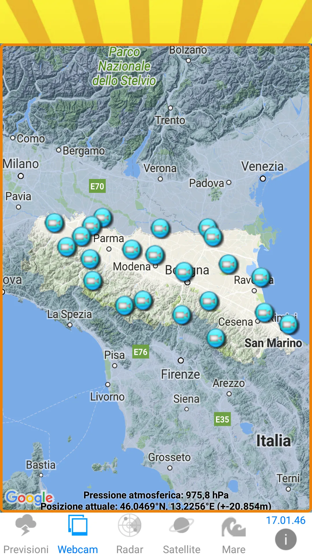 METEO EMILIA ROMAGNA | Indus Appstore | Screenshot