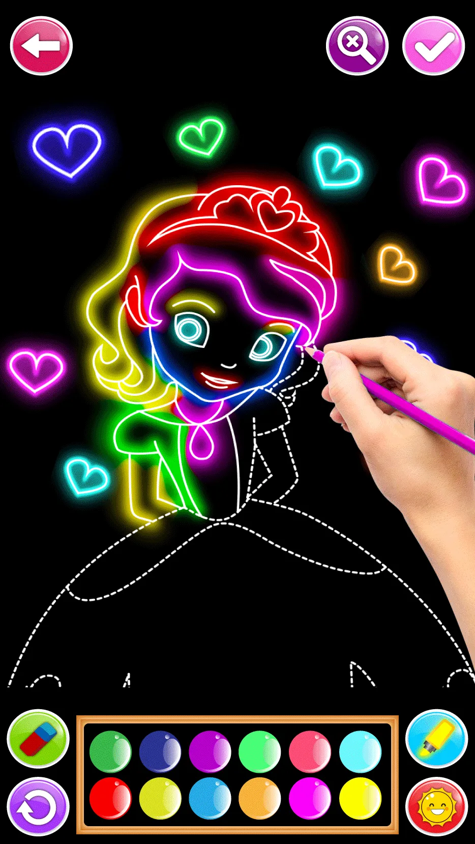 Learn To Draw Glow Numbers | Indus Appstore | Screenshot