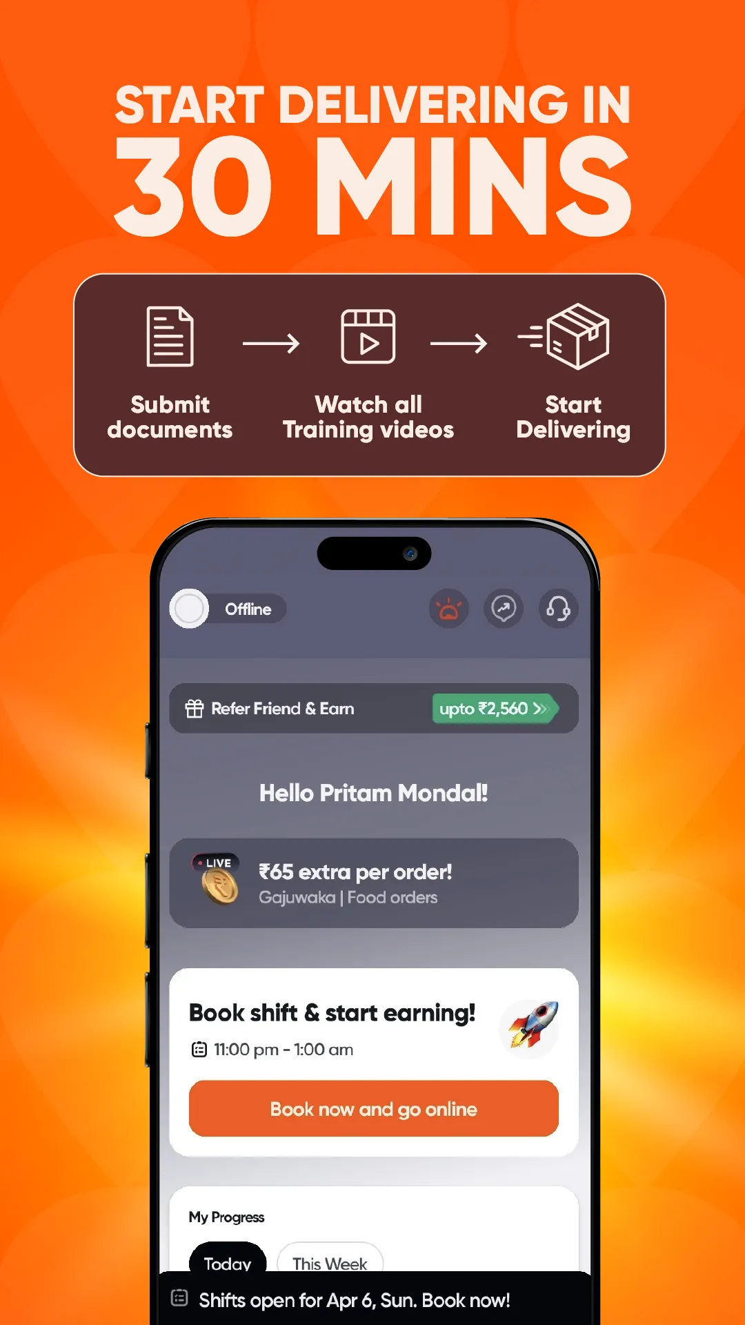 Swiggy Delivery Partner App | Indus Appstore | Screenshot