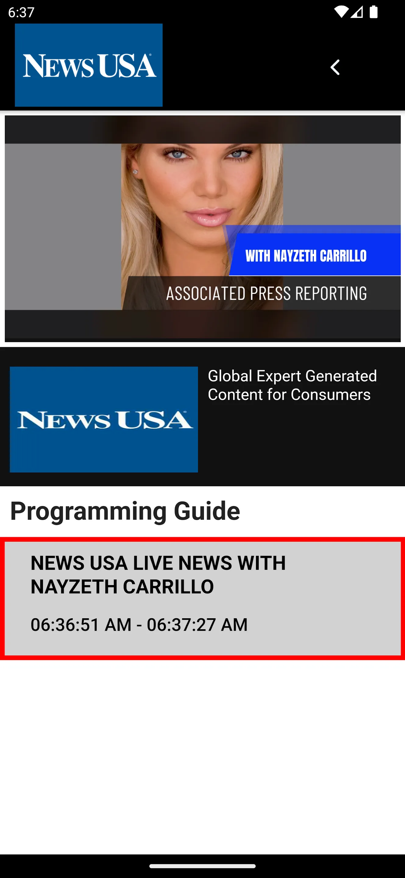 NewsUSA TV | Indus Appstore | Screenshot