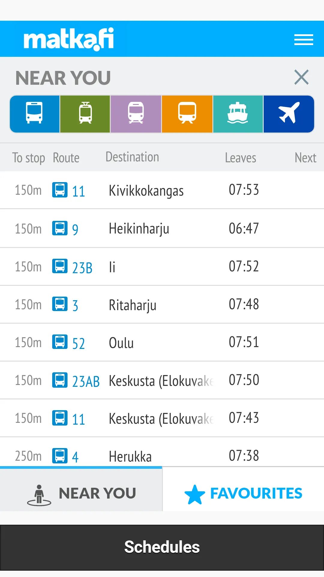 Oulu Bussi Reittiopas | Indus Appstore | Screenshot