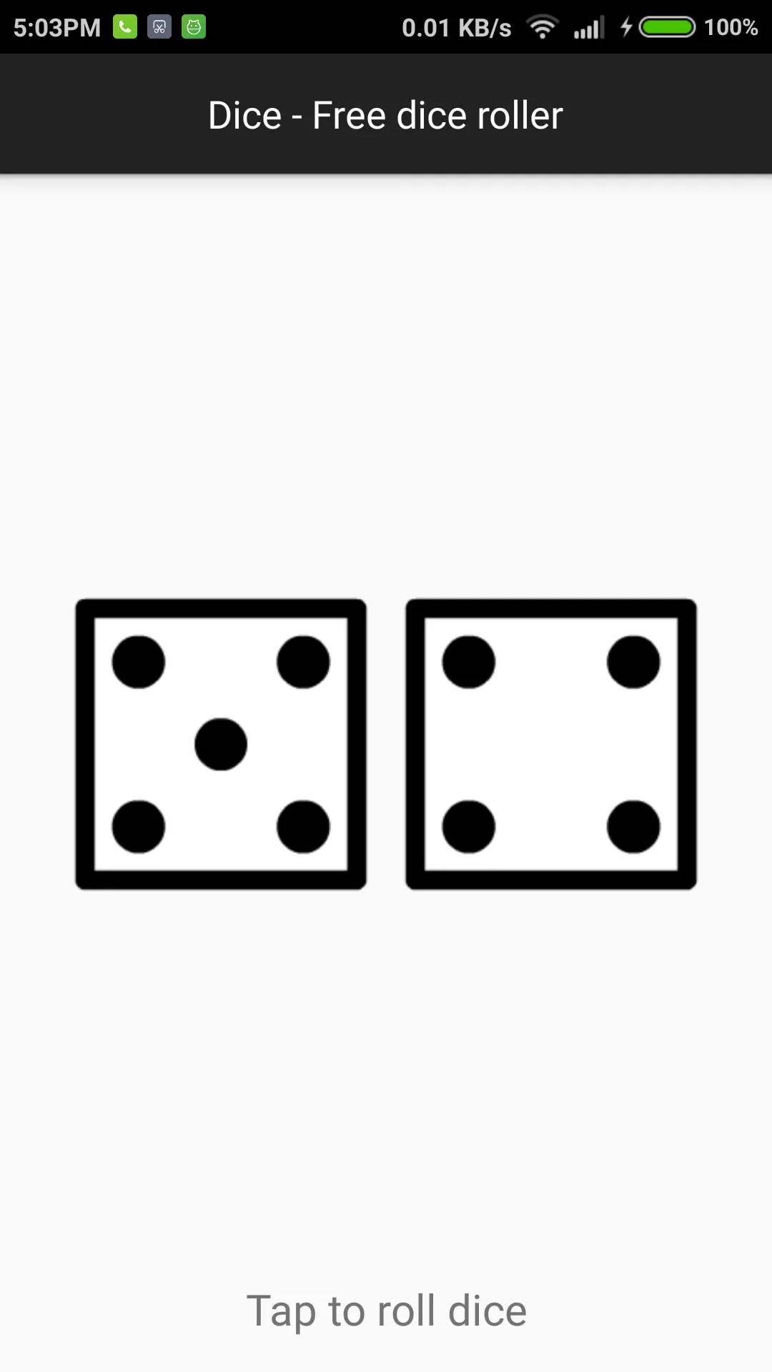 Dice - the dice roller | Indus Appstore | Screenshot