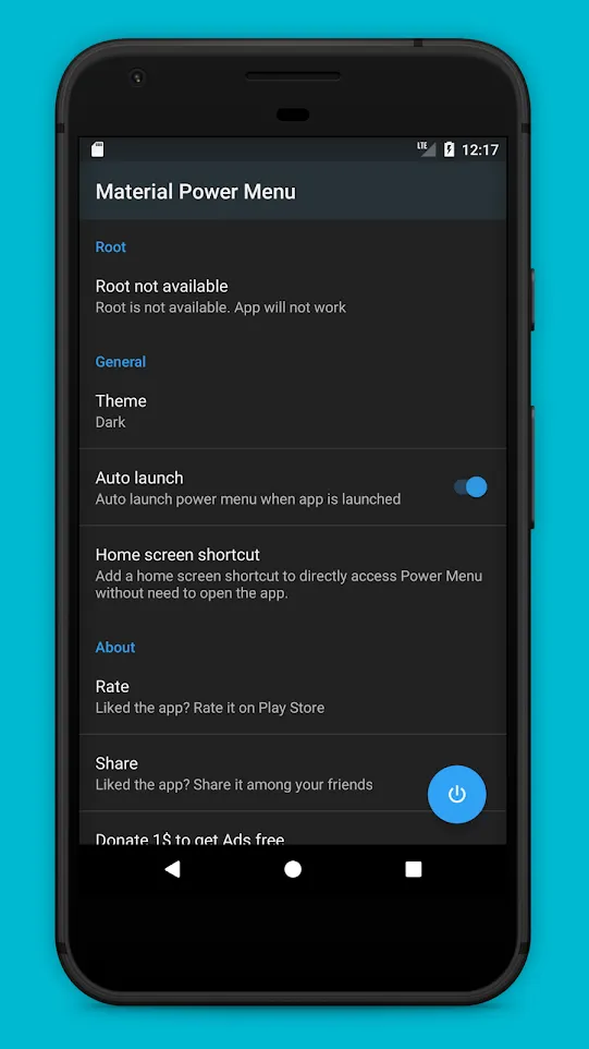 Power Button Menu - Quick Rebo | Indus Appstore | Screenshot