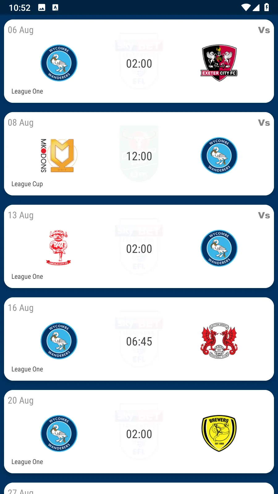 Wycombe Wanderers Fan App | Indus Appstore | Screenshot