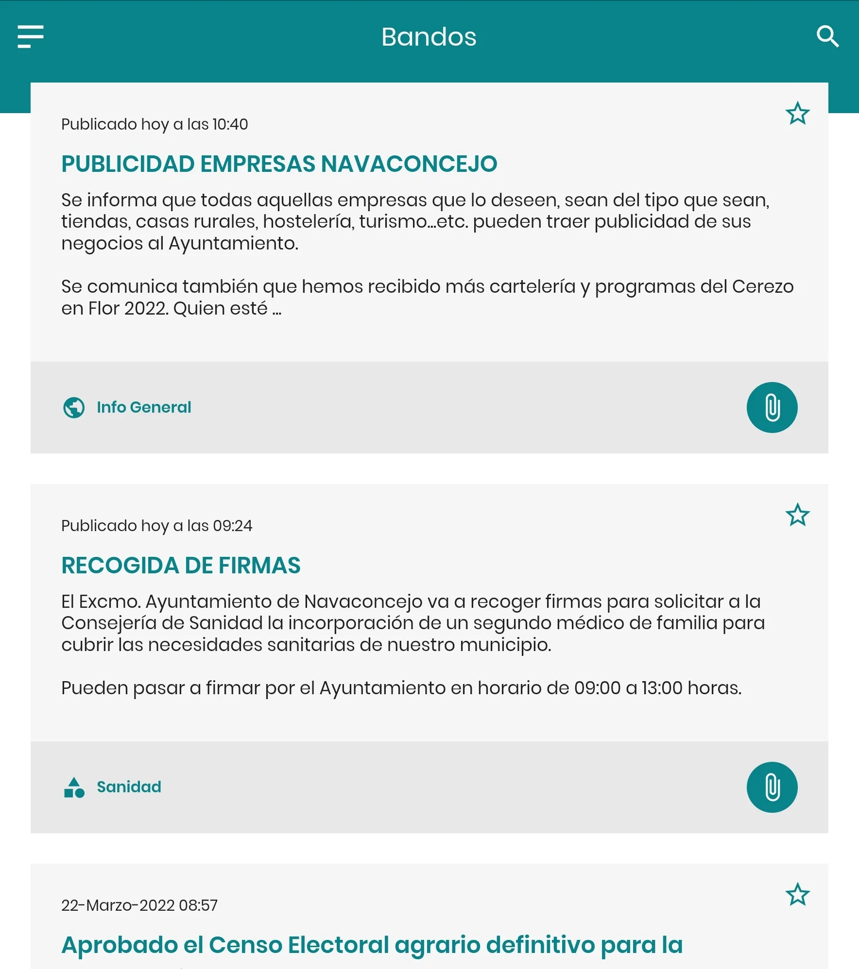 Navaconcejo Informa | Indus Appstore | Screenshot