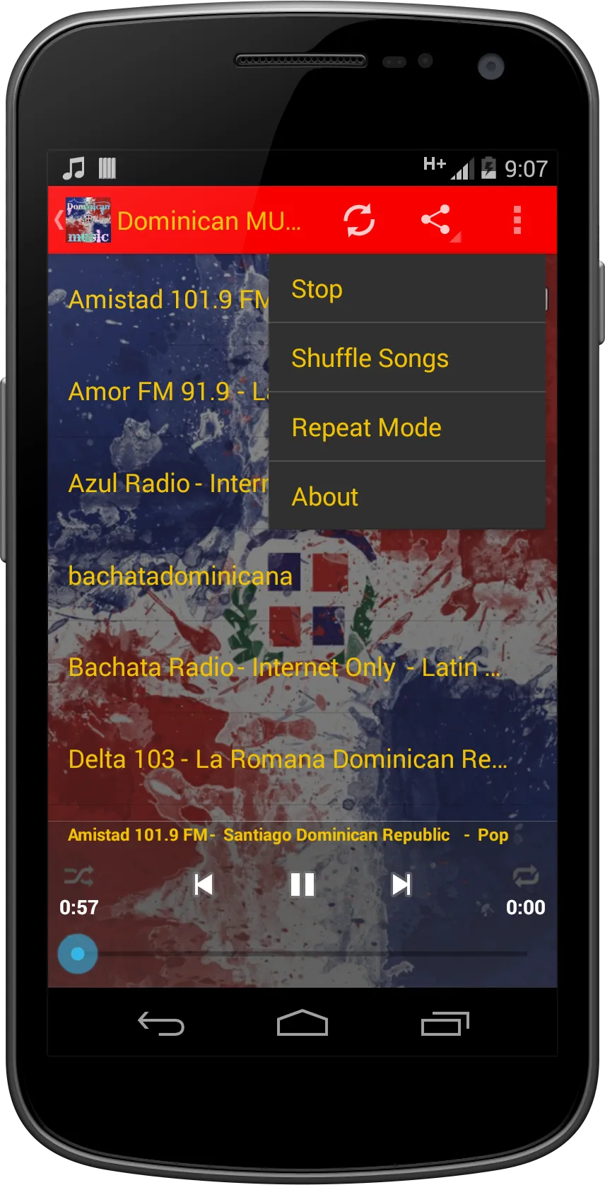 Dominican Republic MUSIC Radio | Indus Appstore | Screenshot