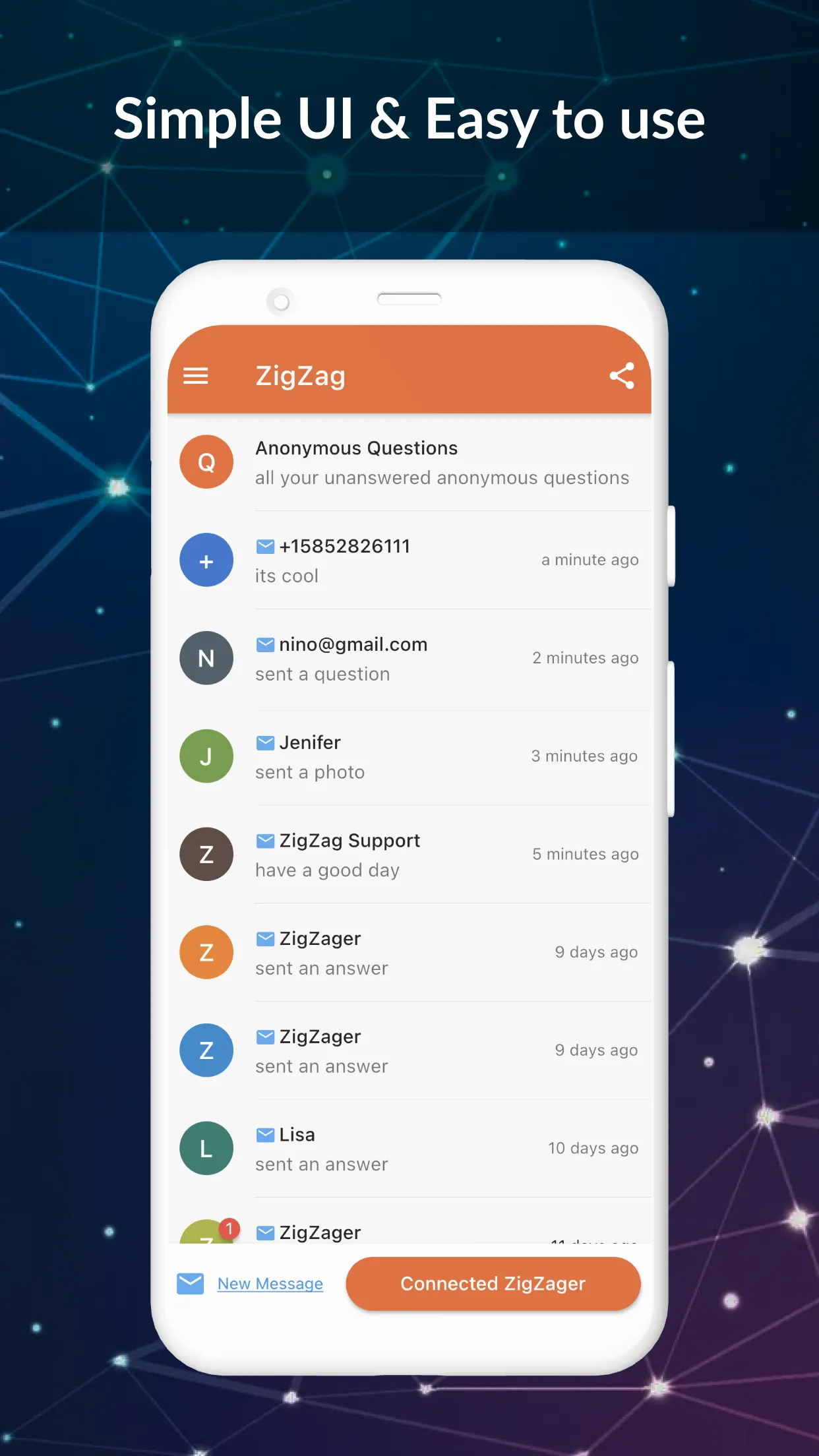 ZigZag - Random Anonymous Chat | Indus Appstore | Screenshot