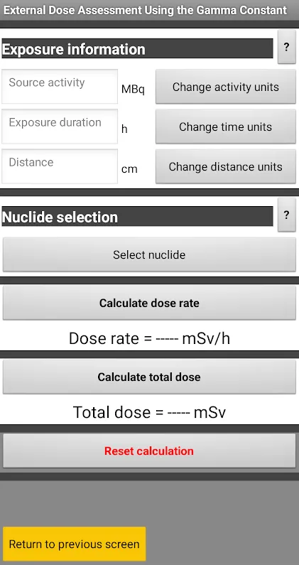 EmRadDose: Emergency Calcs | Indus Appstore | Screenshot