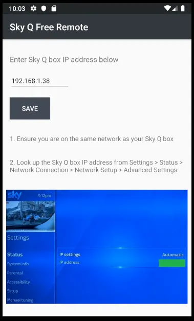 Sky Q Free Remote | Indus Appstore | Screenshot