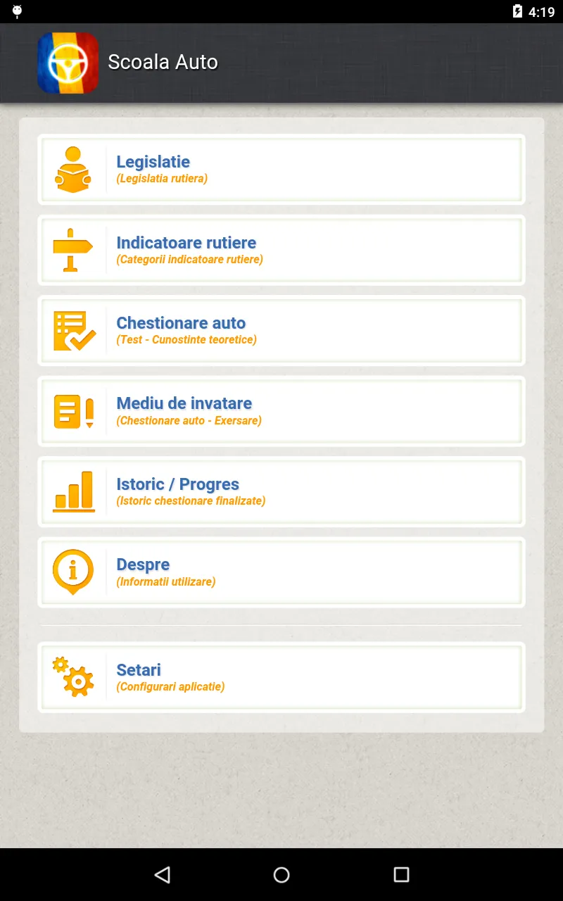 Scoala Auto - Chestionare Auto | Indus Appstore | Screenshot