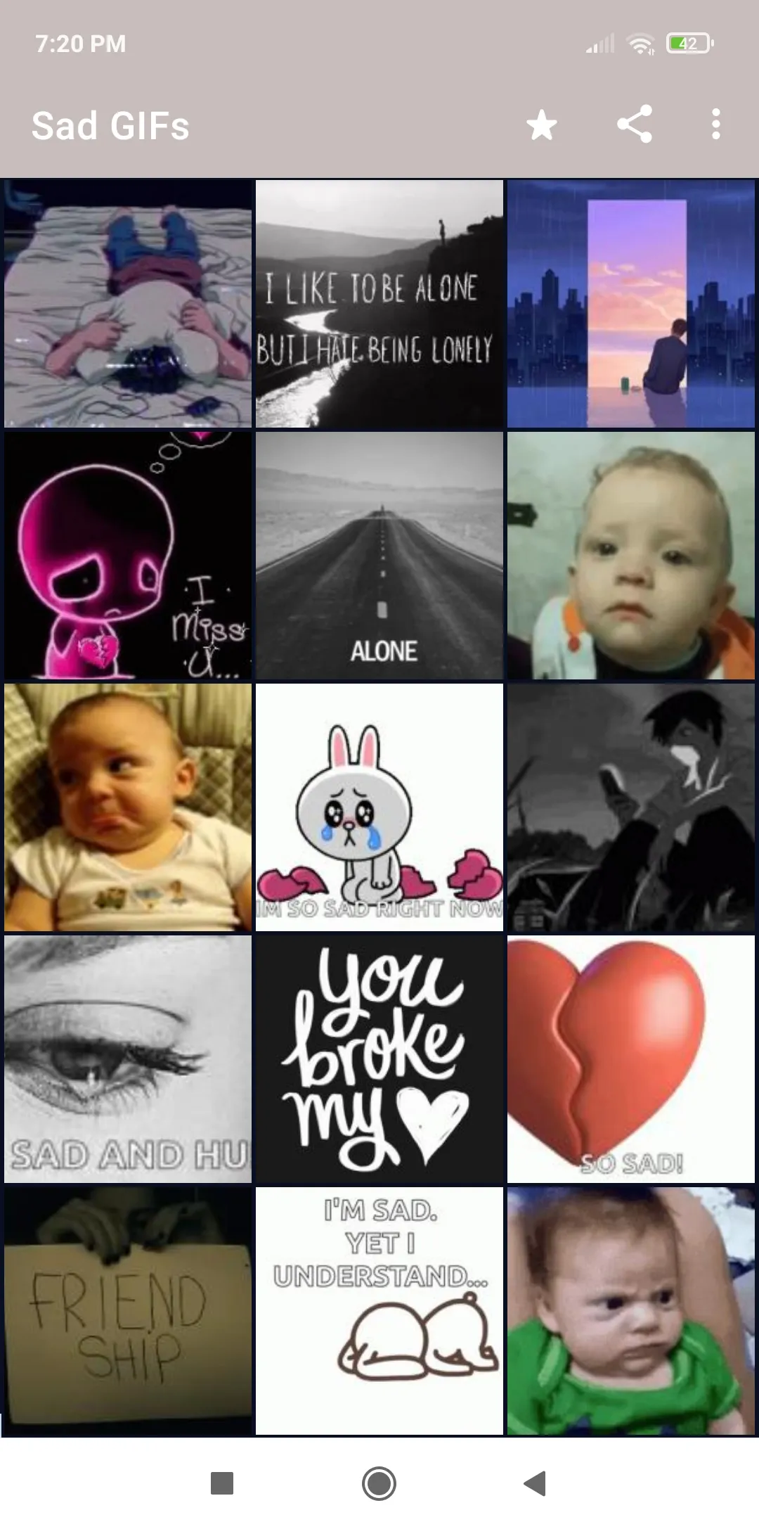 Sad GIFs - For Messages | Indus Appstore | Screenshot