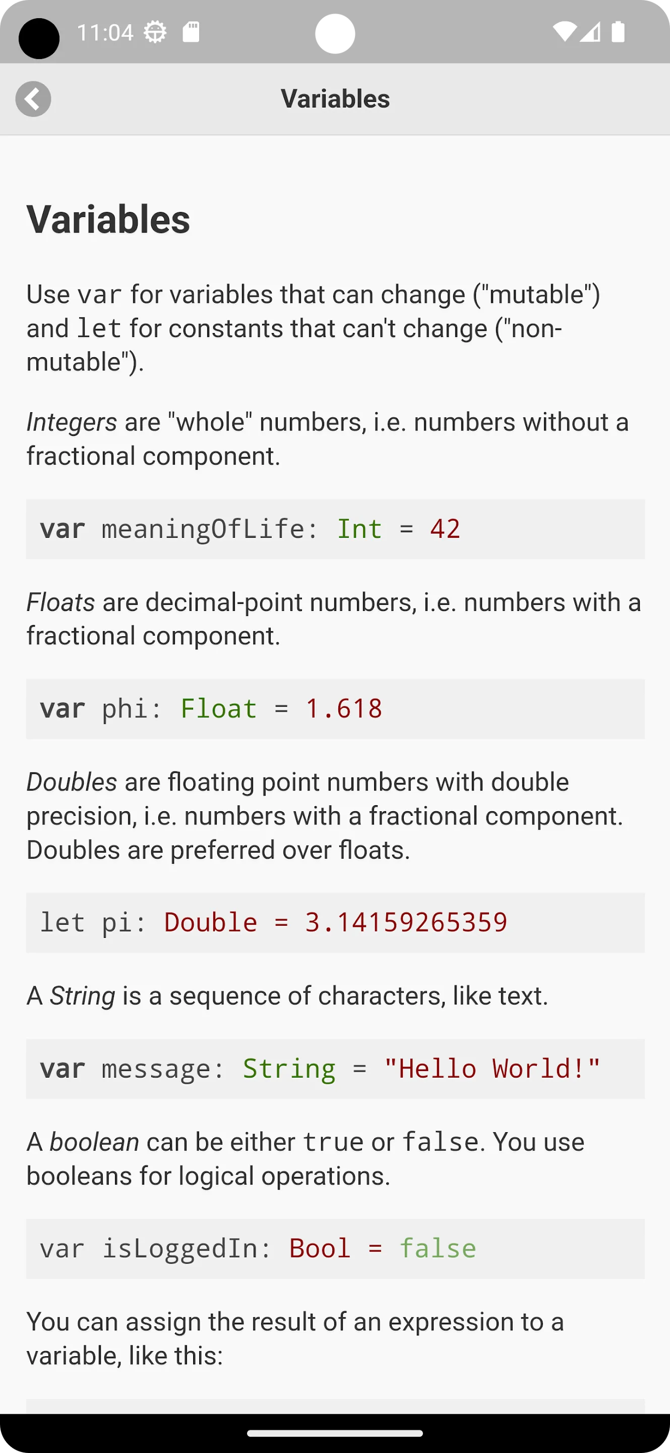 Cheat Sheet for Swift | Indus Appstore | Screenshot