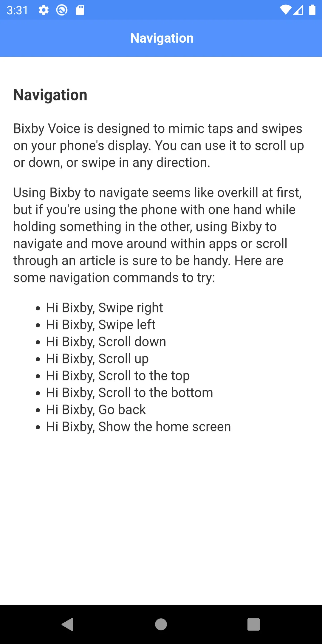 Commands & Guide for Bixby | Indus Appstore | Screenshot