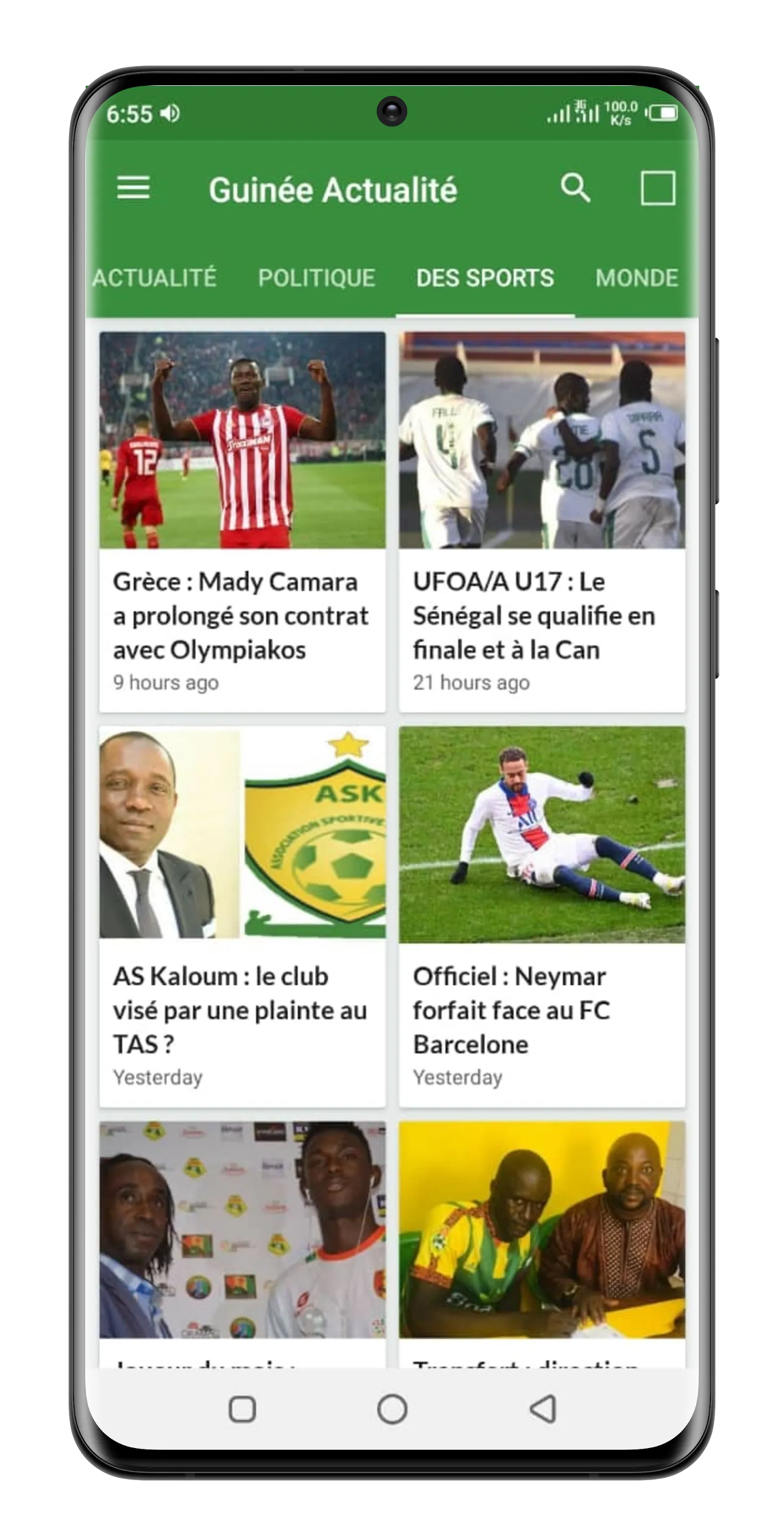 Guinée Actualités. | Indus Appstore | Screenshot