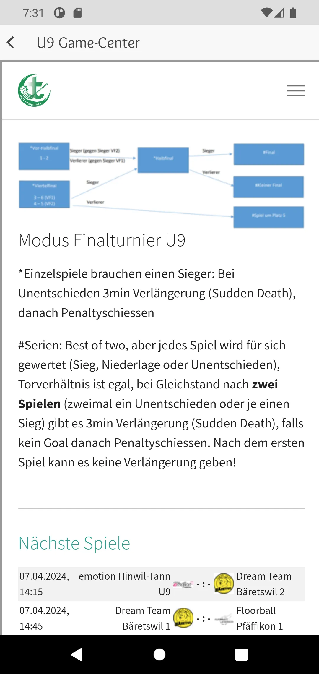 BESJ-Liga Zone Zürich | Indus Appstore | Screenshot