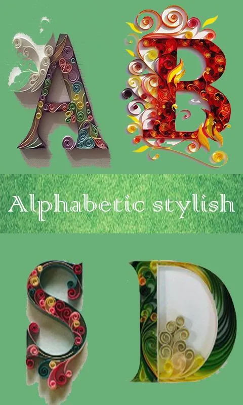 Stylish Alphabet QuillingPaper | Indus Appstore | Screenshot