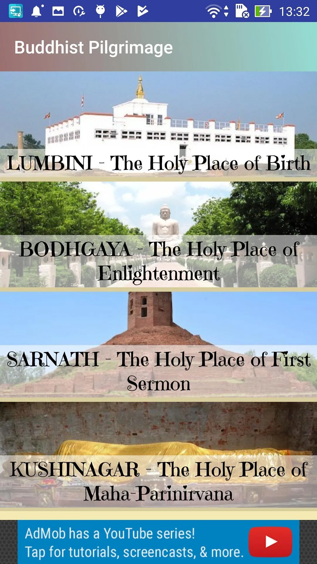 Buddha pilgrimage sites | Indus Appstore | Screenshot