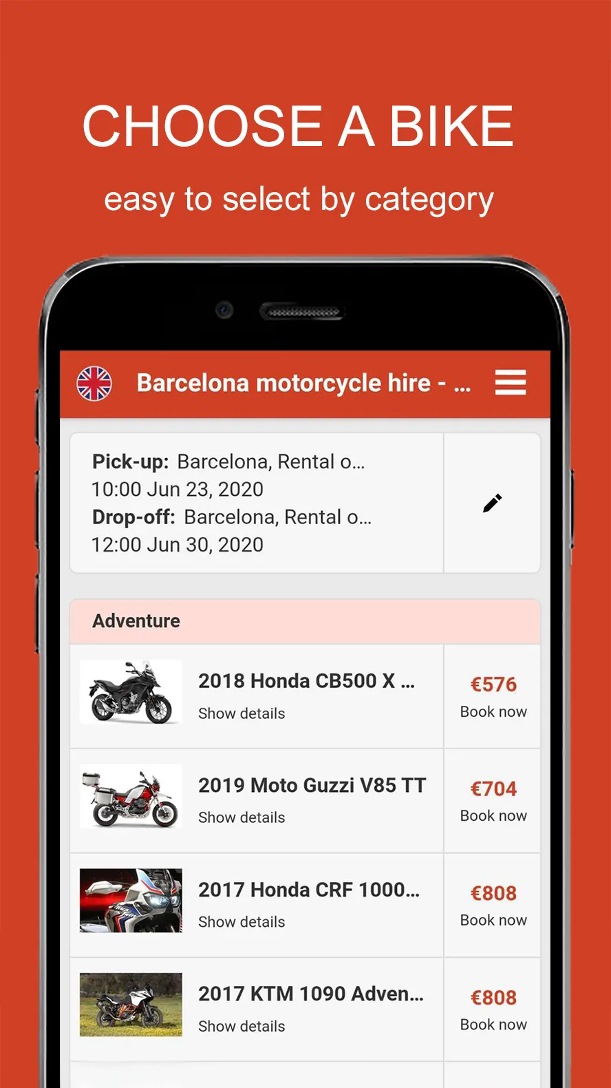 Moto Roads Rentals | Indus Appstore | Screenshot