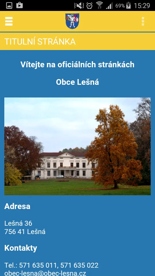 Obec Lešná | Indus Appstore | Screenshot