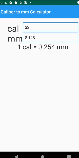 Caliber to mm Calculator | Indus Appstore | Screenshot