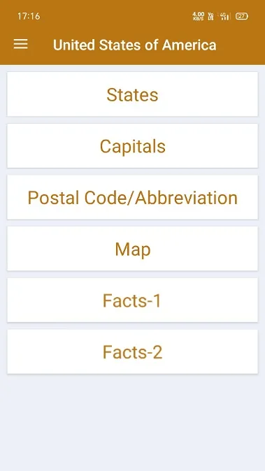 USA  States and Capitals | Indus Appstore | Screenshot