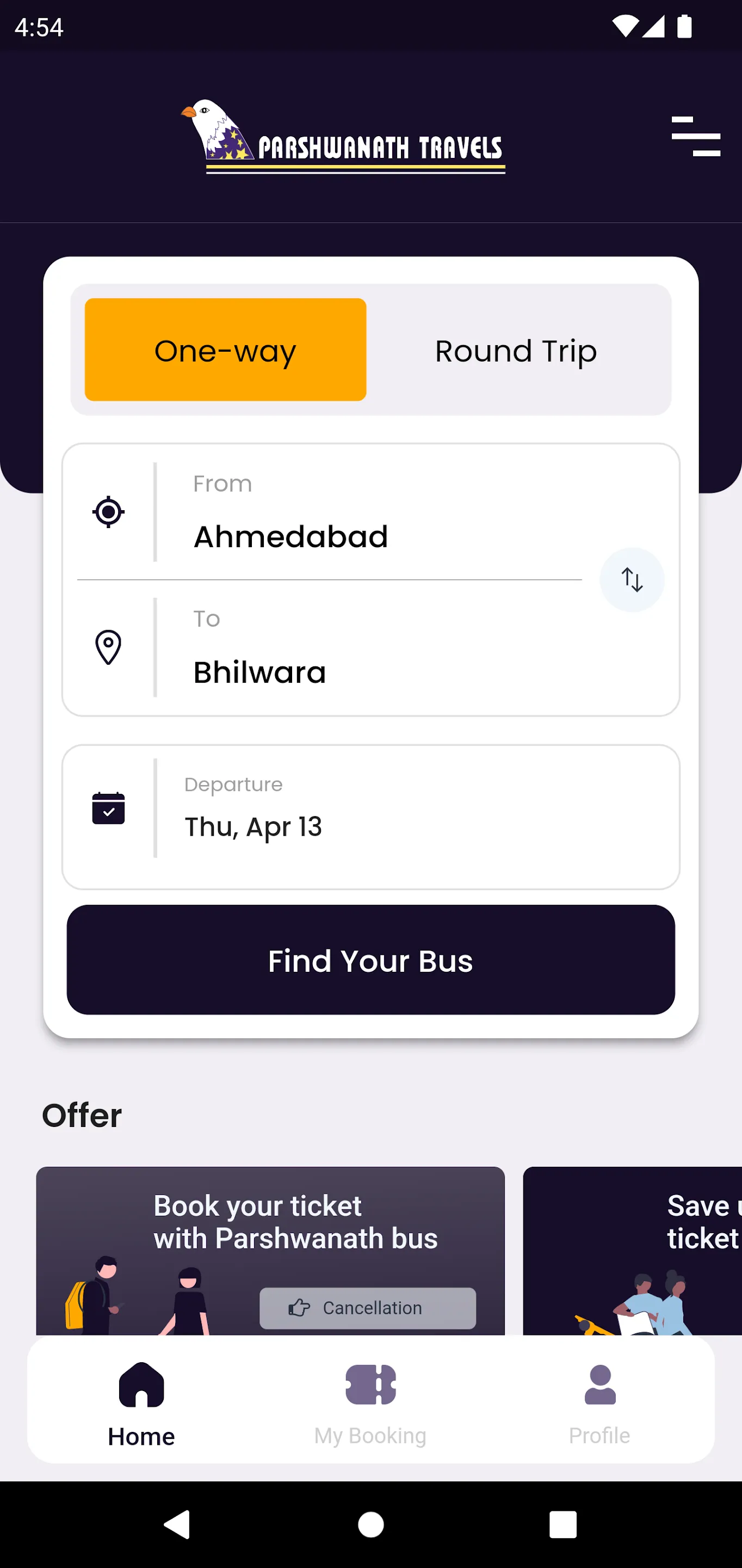 Parshwanath Travels Pvt Ltd | Indus Appstore | Screenshot