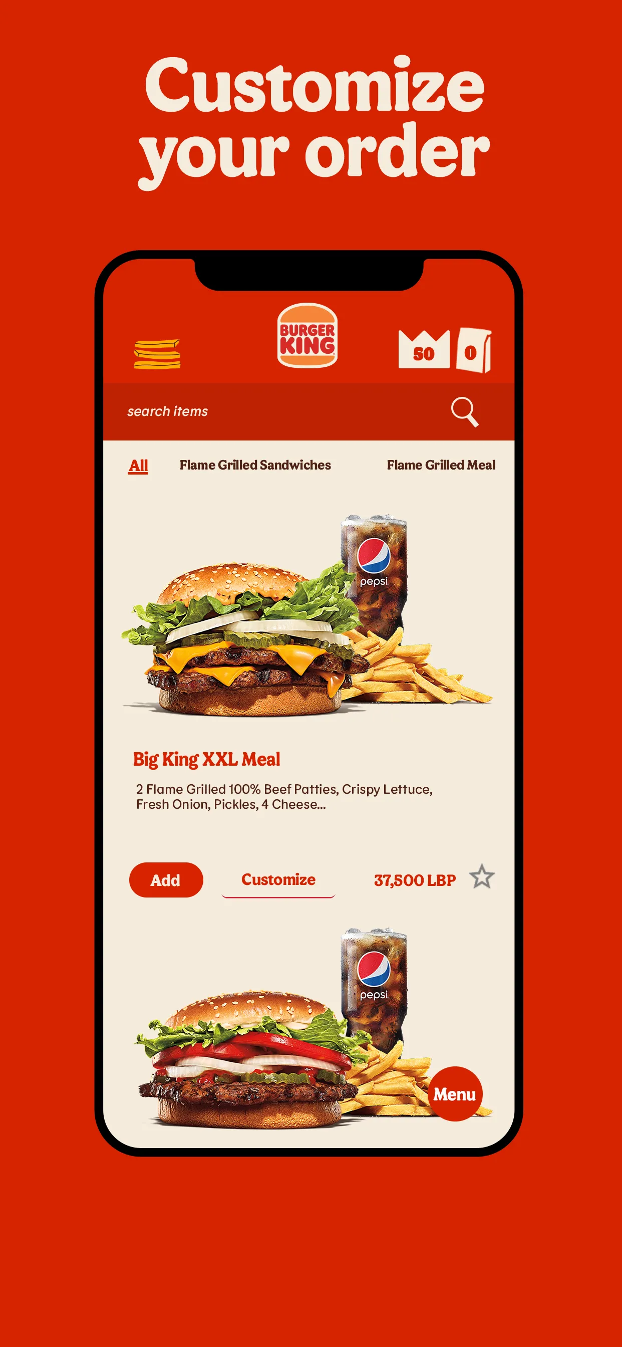 BK  Lebanon - Order Online | Indus Appstore | Screenshot