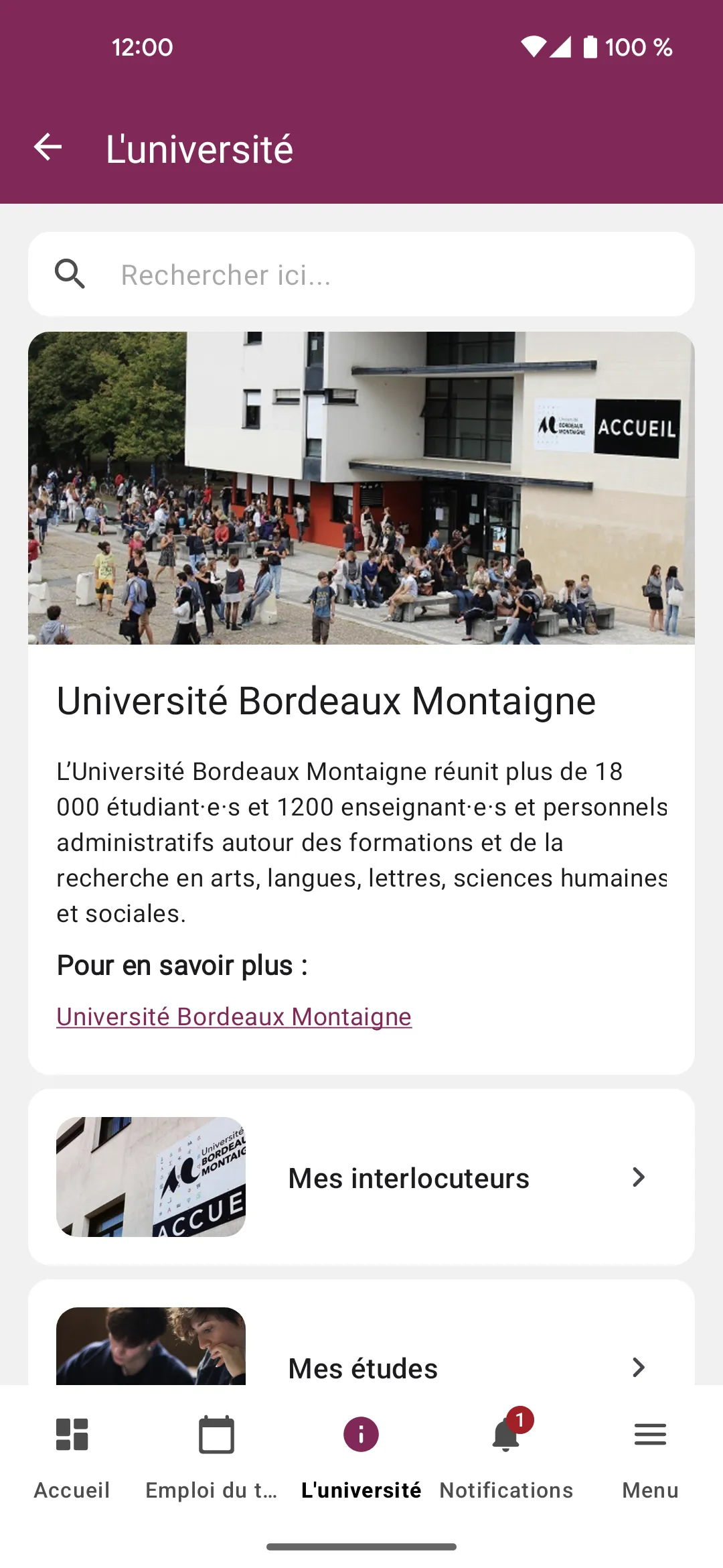 UBMontaigne | Indus Appstore | Screenshot