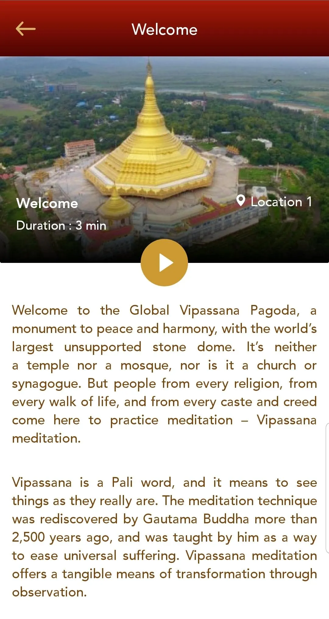 Global Vipassana Pagoda | Indus Appstore | Screenshot