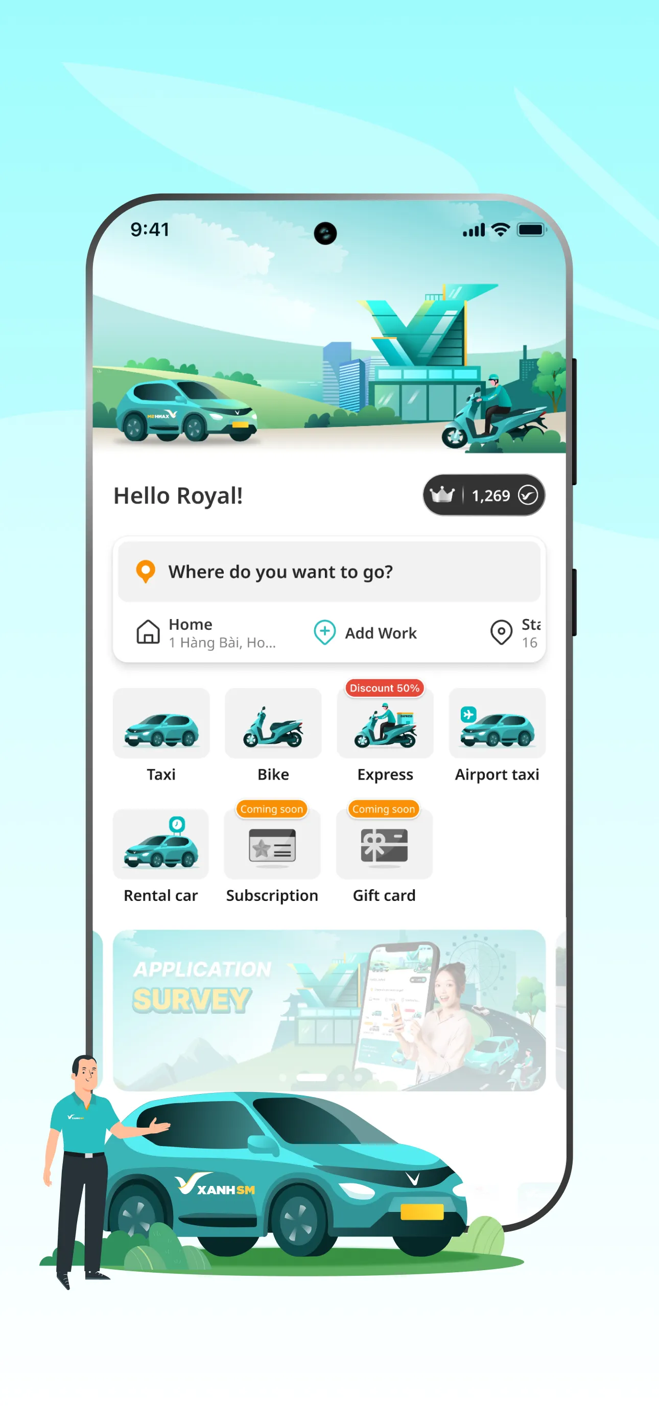 Xanh SM: Book EV rides | Indus Appstore | Screenshot