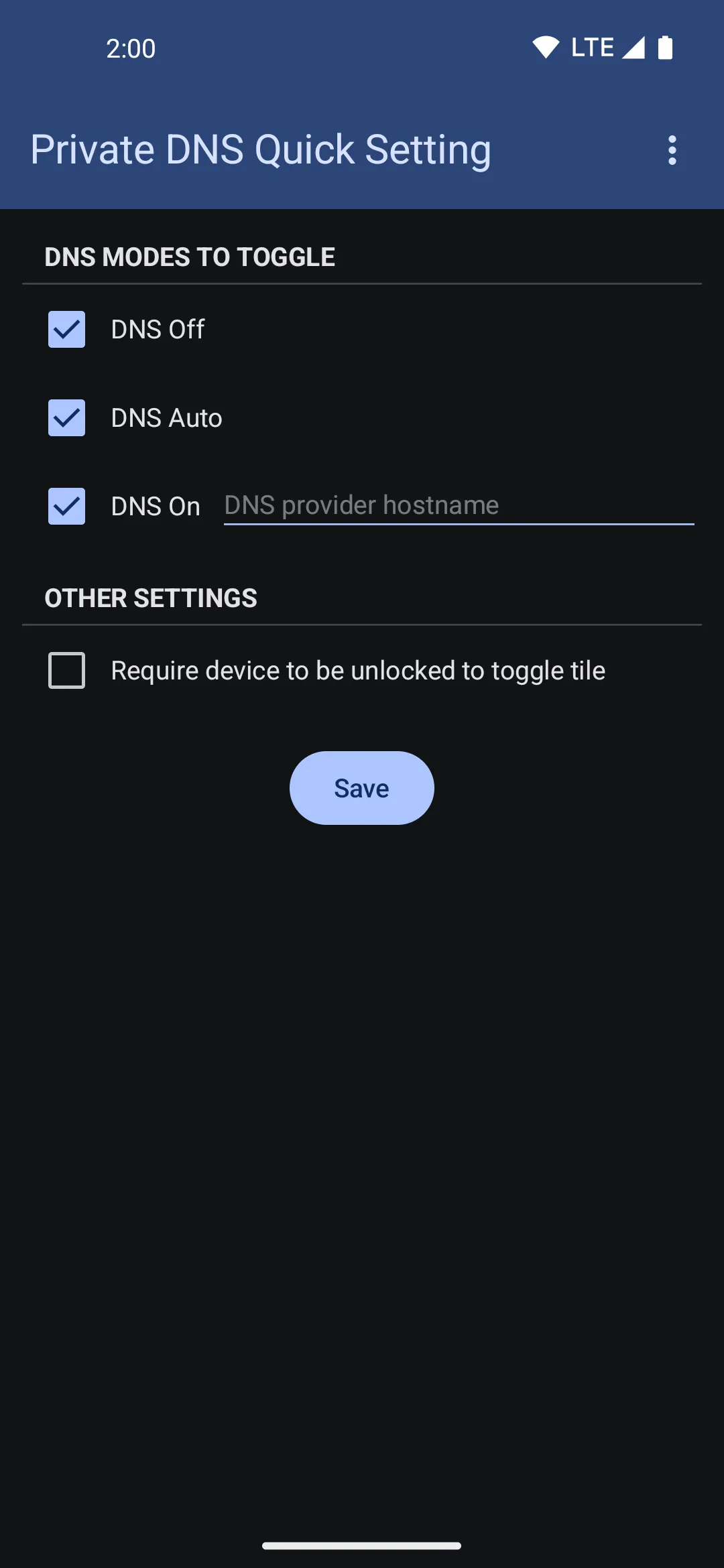 Private DNS Quick Setting | Indus Appstore | Screenshot