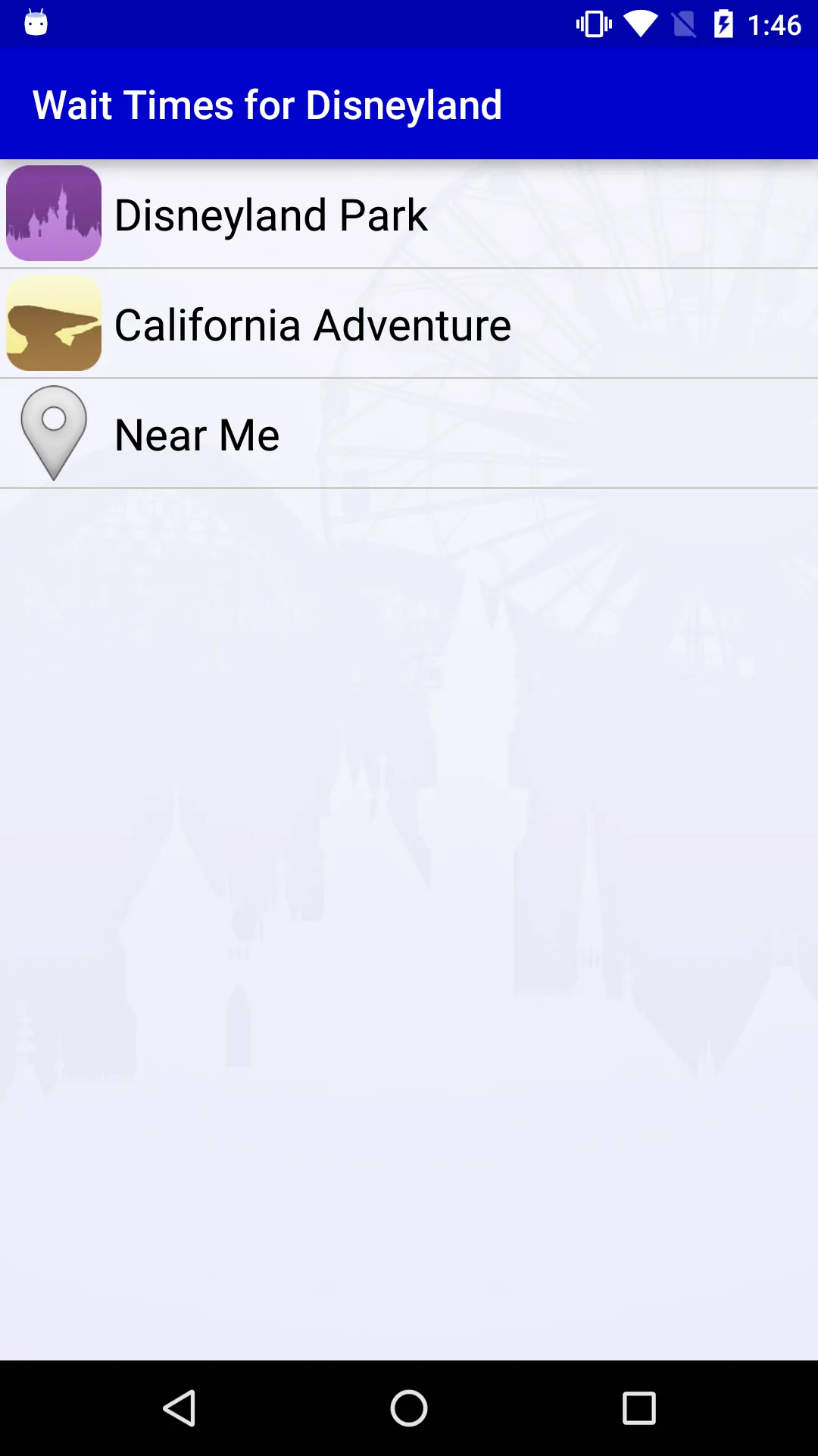 Wait Times for Disneyland | Indus Appstore | Screenshot