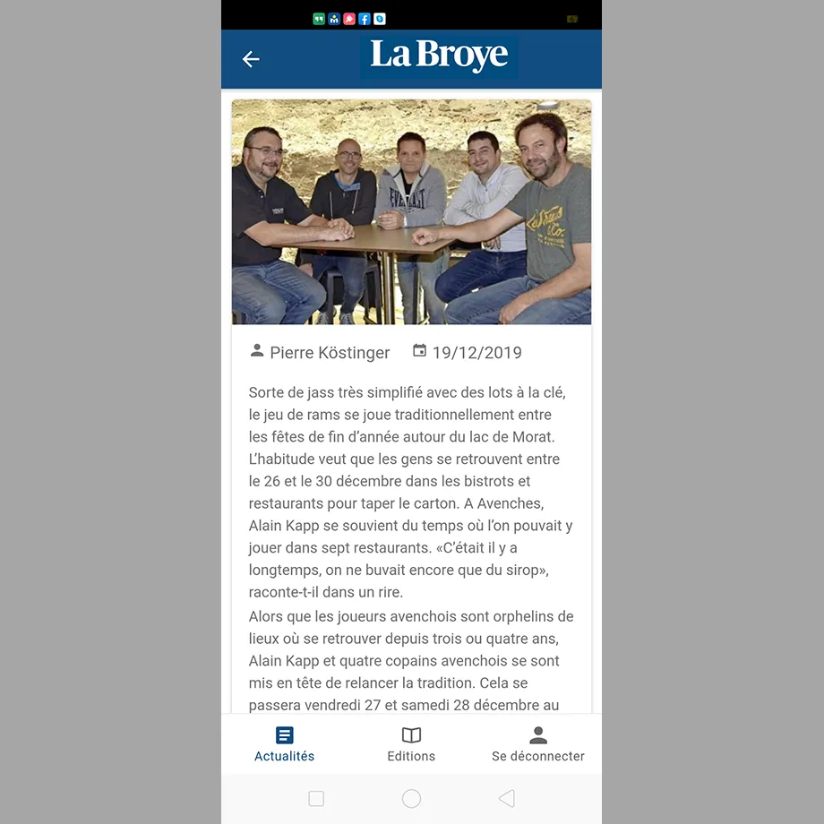 La Broye Hebdo | Indus Appstore | Screenshot