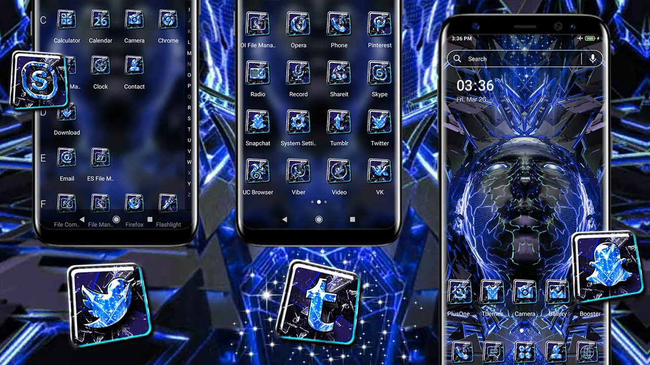 Abstract Blue Face Theme | Indus Appstore | Screenshot