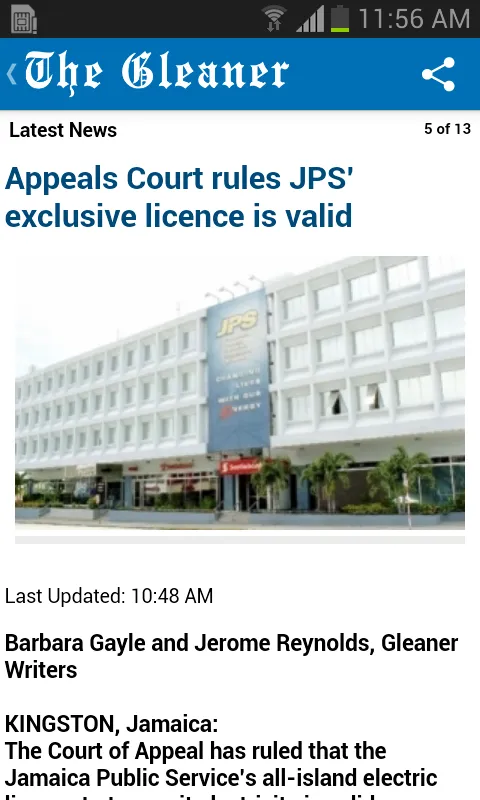 Jamaica Gleaner | Indus Appstore | Screenshot