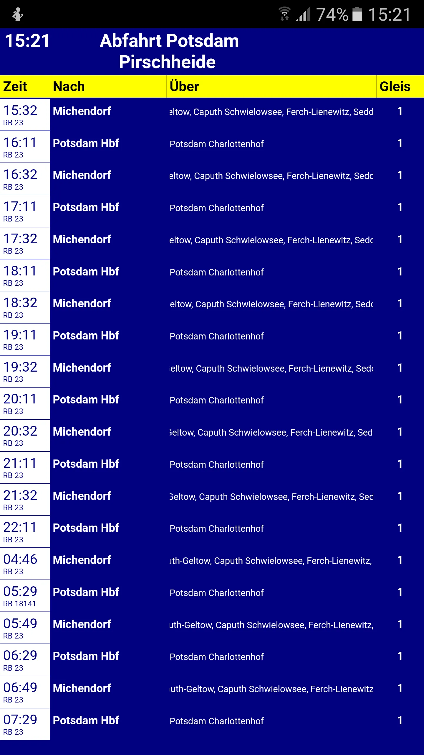 Bahnhoftafel mit GPS | Indus Appstore | Screenshot