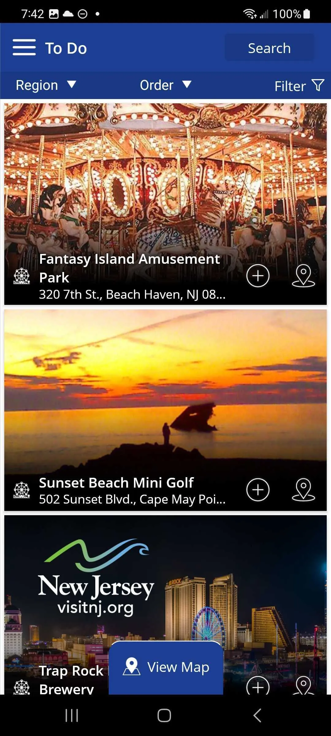 Visit New Jersey | Indus Appstore | Screenshot