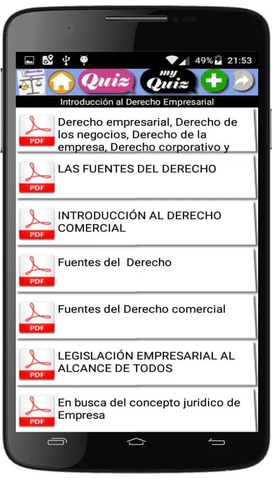 Curso de Derecho Empresarial | Indus Appstore | Screenshot