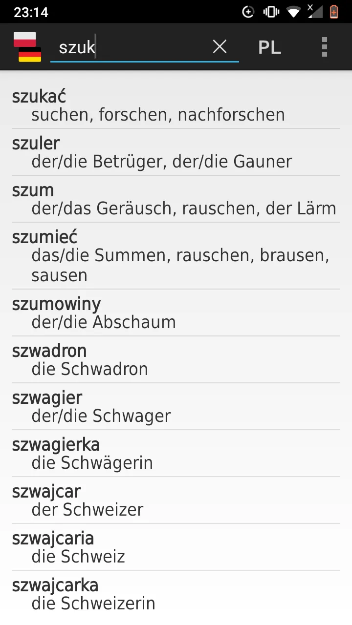Polish - German offline dict. | Indus Appstore | Screenshot