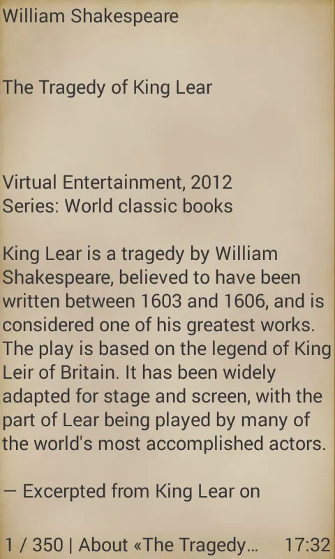 The Tragedy of King Lear | Indus Appstore | Screenshot