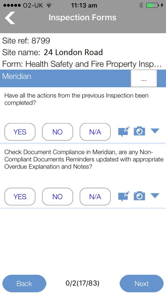 Meridian Inspection Forms | Indus Appstore | Screenshot