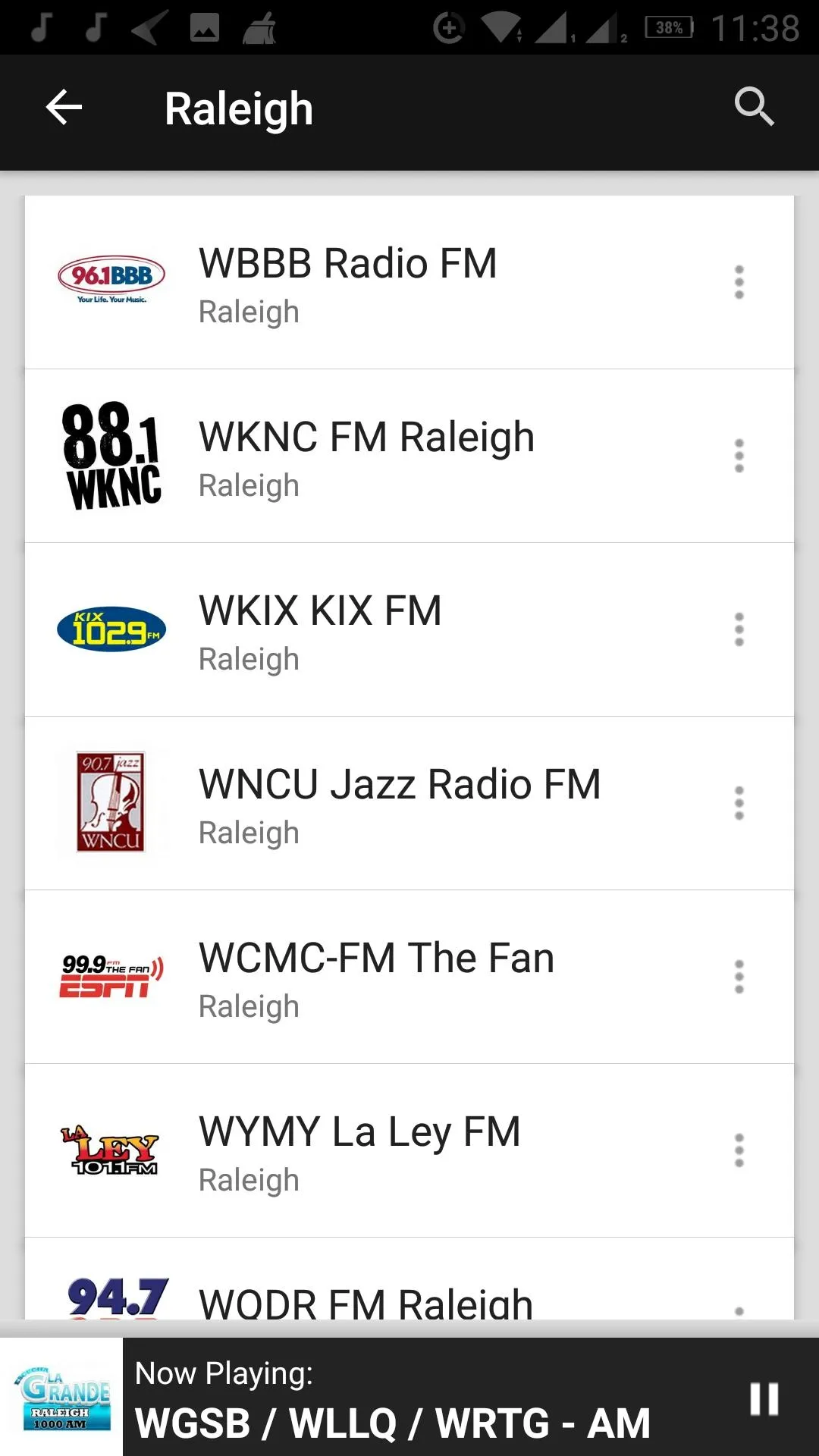 North Carolina Radio Stations | Indus Appstore | Screenshot