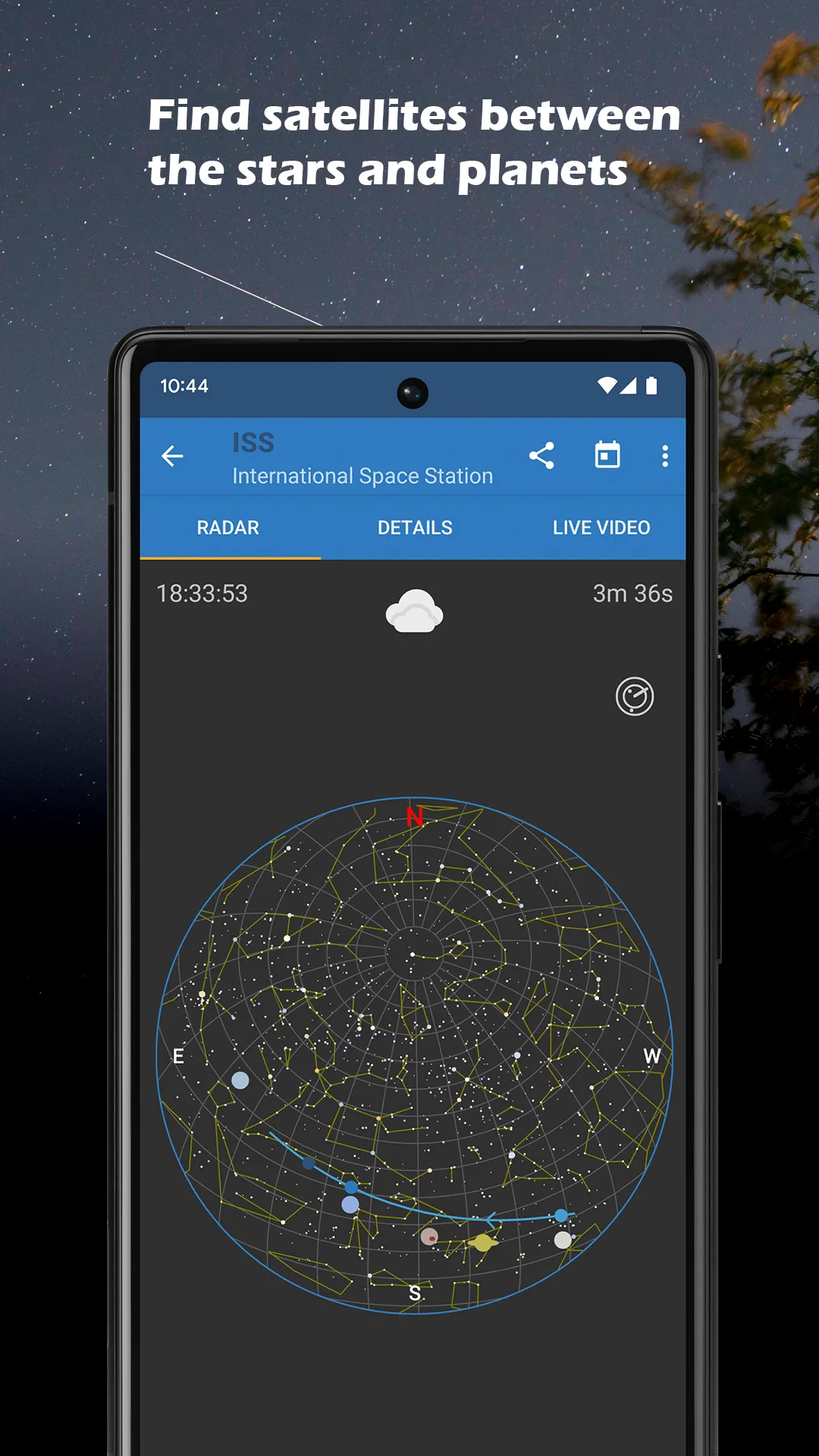 ISS Detector Satellite Tracker | Indus Appstore | Screenshot