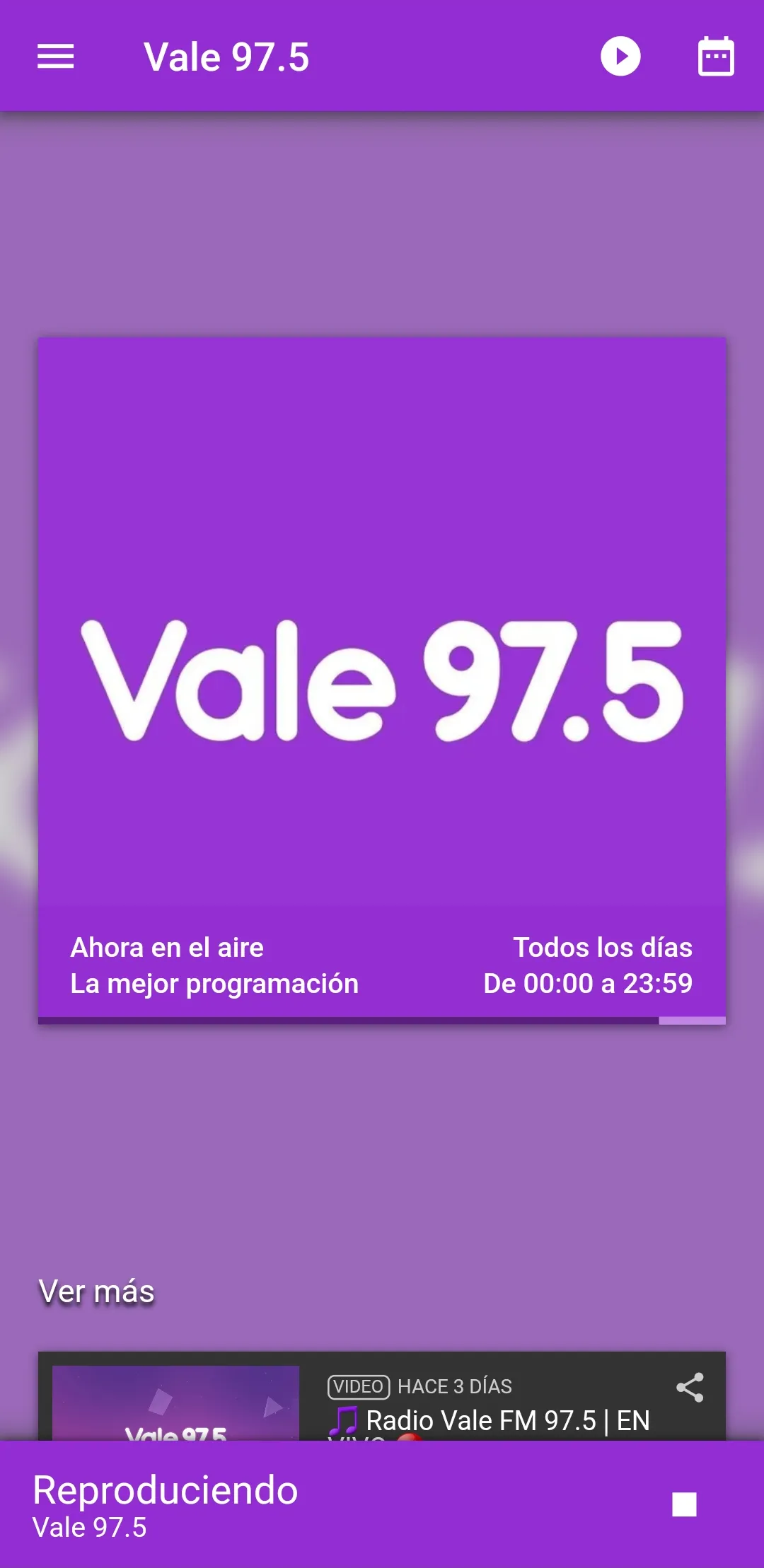 Vale 97.5 | Indus Appstore | Screenshot