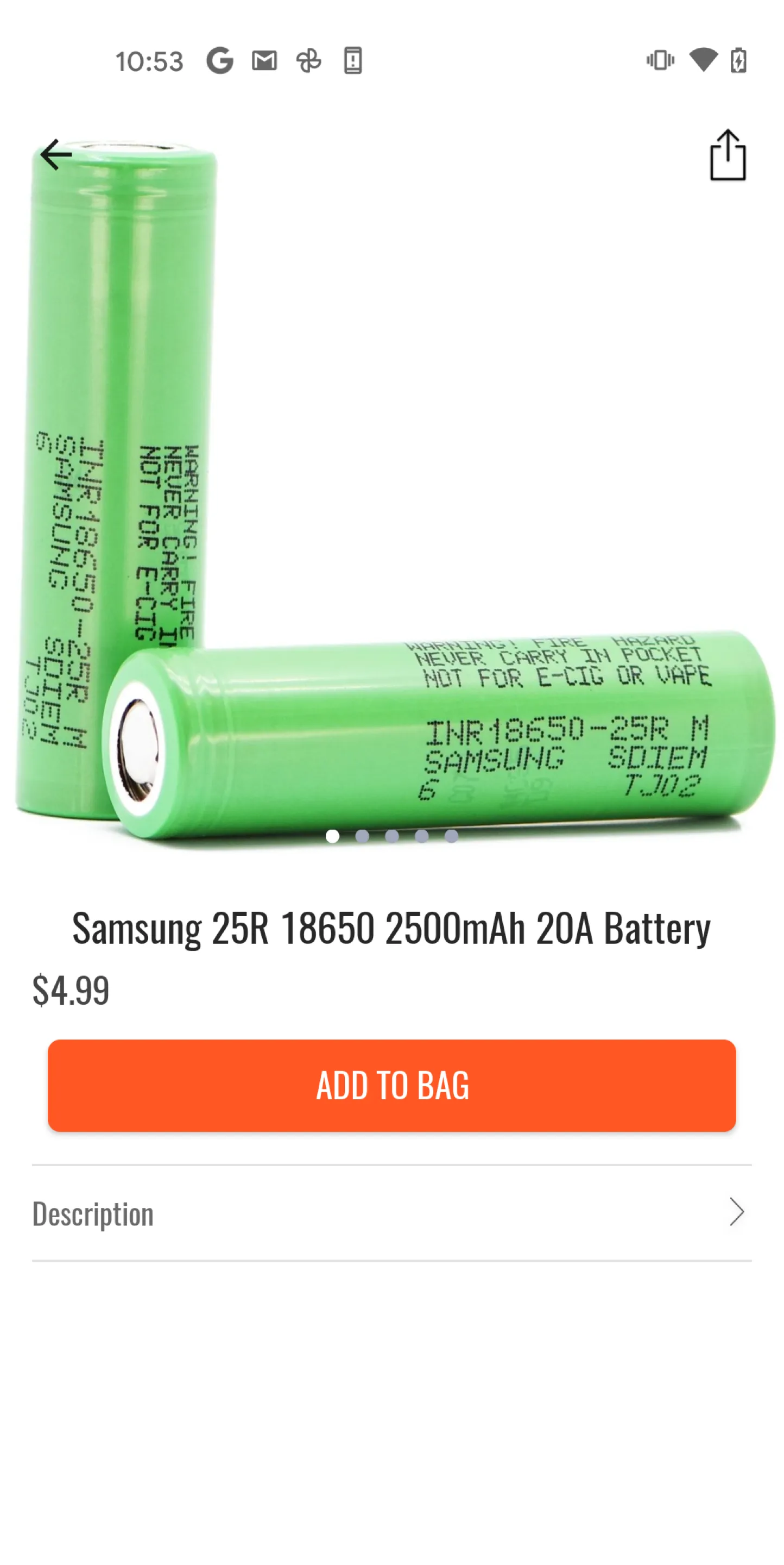 18650BatteryStore.com | Indus Appstore | Screenshot