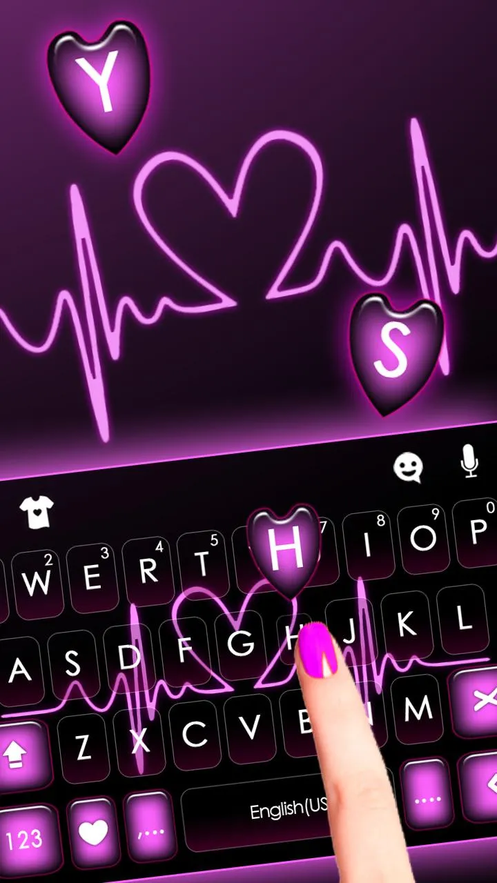 Pink RGB Heart Theme | Indus Appstore | Screenshot