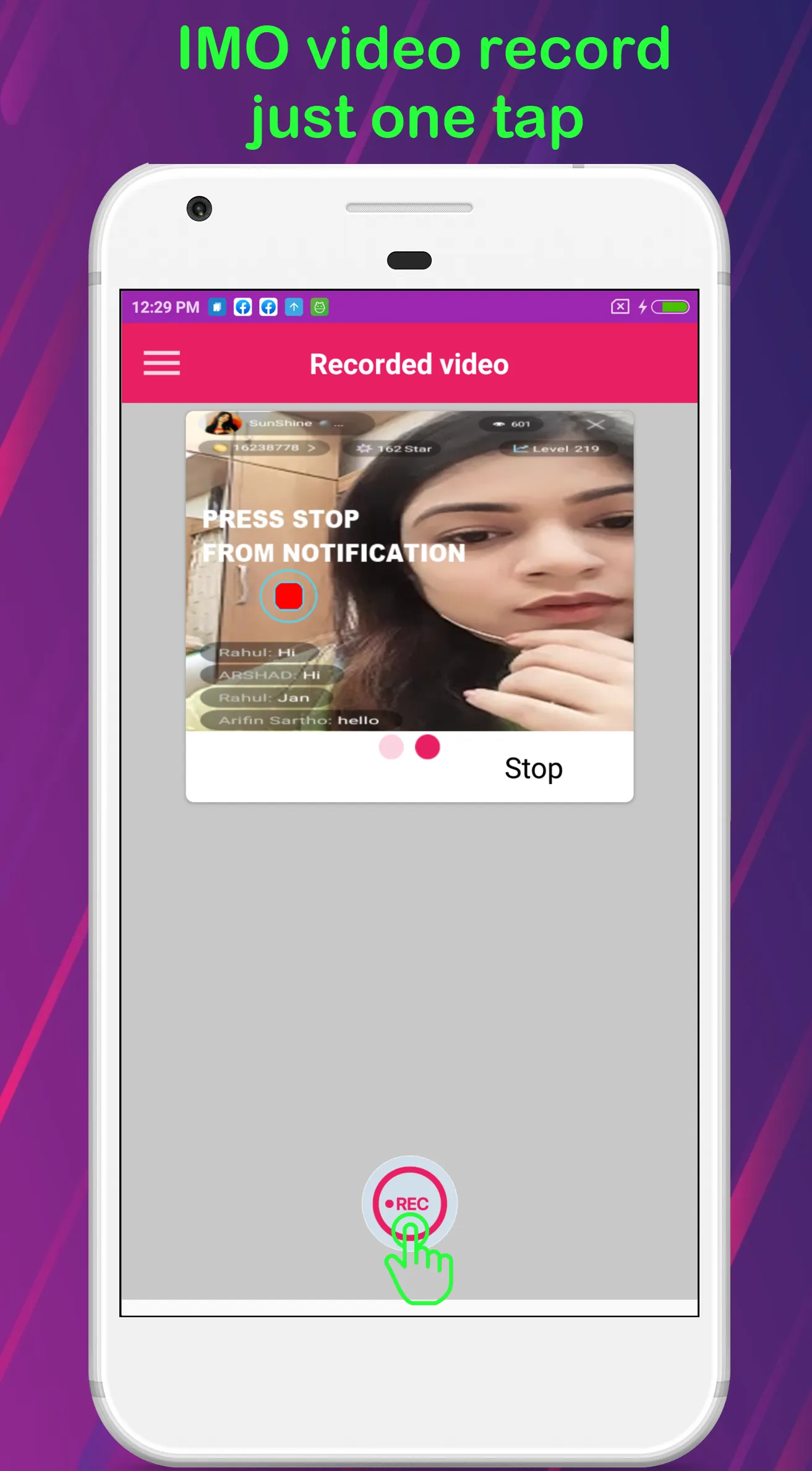 video call recorder for imo | Indus Appstore | Screenshot