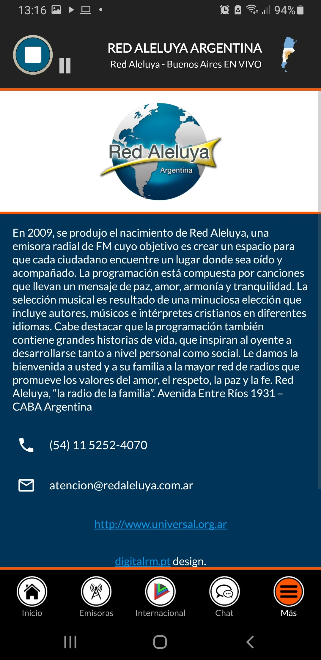 Red Aleluya Argentina | Indus Appstore | Screenshot